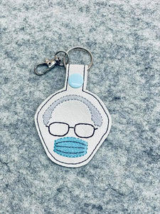 Bernie Snap tab and mitten charm set machine embroidery design DIGITAL DOWNLOAD
