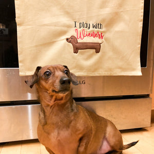 I play with wieners applique machine embroidery design (4 sizes included) DIGITAL DOWNLOAD