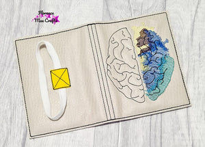 Creative Brain Sketchy Notebook Cover (2 sizes available) machine embroidery design DIGITAL DOWNLOAD
