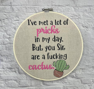 I've known a lot of pricks machine embroidery design (4 sizes included) DIGITAL DOWNLOAD