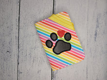 Load image into Gallery viewer, Paw applique Notebook cover (2 sizes available) machine embroidery design DIGITAL DOWNLOAD