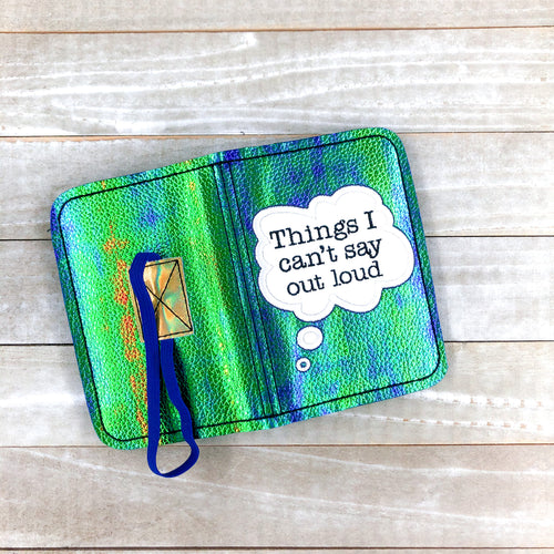 Things I can say out loud applique Notebook cover (2 sizes available) machine embroidery design DIGITAL DOWNLOAD