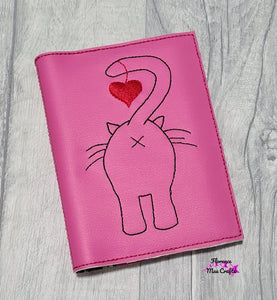Cat Butt Notebook cover (2 sizes available) machine embroidery design DIGITAL DOWNLOAD