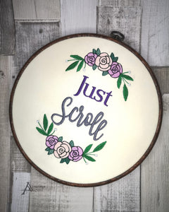 Just Scroll embroidery design (4 sizes included) machine embroidery design DIGITAL DOWNLOAD
