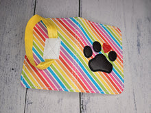 Load image into Gallery viewer, Paw applique Notebook cover (2 sizes available) machine embroidery design DIGITAL DOWNLOAD