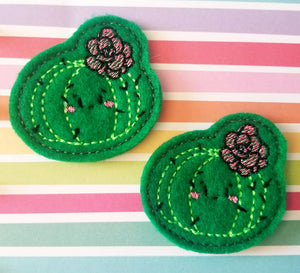 Flower Cactus feltie (single & multi file included) machine embroidery design DIGITAL DOWNLOAD