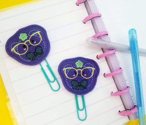 Glasses Bear feltie (single & multi included) machine embroidery design DIGITAL DOWNLOAD