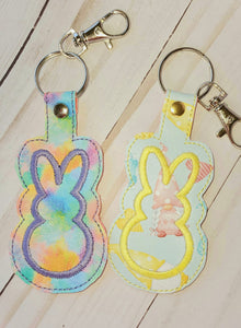 Marshmallow Bunny Easter set (includes snap tab, charm, bookmark & stuffies) machine embroidery design (DIGITAL DOWNLOAD)