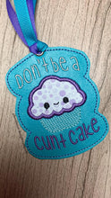 Load image into Gallery viewer, Don&#39;t be a c*nt cake applique bookmark machine embroidery design DIGITAL DOWNLOAD