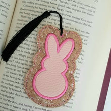 Load image into Gallery viewer, Marshmallow Bunny Easter set (includes snap tab, charm, bookmark &amp; stuffies) machine embroidery design (DIGITAL DOWNLOAD)