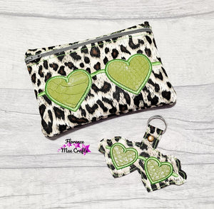 Heart Glasses Applique set machine embroidery design DIGITAL DOWNLOAD