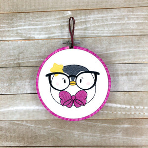 Glasses Penguin machine embroidery design (5 sizes included) DIGITAL DOWNLOAD