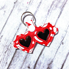 Load image into Gallery viewer, Heart Glasses Applique set machine embroidery design DIGITAL DOWNLOAD
