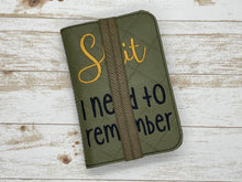 Load image into Gallery viewer, Sh*t I need to remember notebook cover (2 sizes available) machine embroidery design DIGITAL DOWNLOAD
