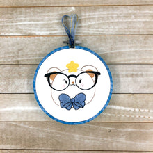 Load image into Gallery viewer, Glasses Bear machine embroidery design (5 sizes included) DIGITAL DOWNLOAD