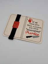 Load image into Gallery viewer, Attempted Murder notebook cover (2 sizes available) machine embroidery design DIGITAL DOWNLOAD