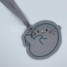 Load image into Gallery viewer, Seal Bookmark machine embroidery design DIGITAL DOWNLOAD