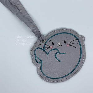 Seal Bookmark machine embroidery design DIGITAL DOWNLOAD