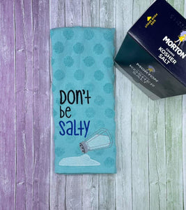 Don't be Salty Sketchy machine embroidery design (4 sizes included) DIGITAL DOWNLOAD