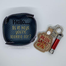 Load image into Gallery viewer, Hello is it keys you&#39;re looking for ITH Tray (4 sizes included) machine embroidery design DIGITAL DOWNLOAD