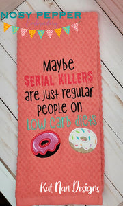 Maybe Serial Killers machine applique design (4 sizes included) DIGITAL DOWNLOAD