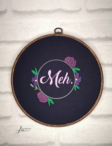 Meh machine embroidery design (5 sizes included) DIGITAL DOWNLOAD