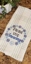 Load image into Gallery viewer, Please stop snowing machine embroidery design (5 sizes included) DIGITAL DOWNLOAD