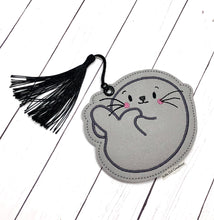 Load image into Gallery viewer, Seal Bookmark machine embroidery design DIGITAL DOWNLOAD