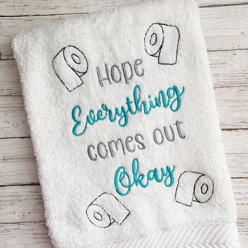 Hope everything comes out ok machine embroidery design (4 sizes included) DIGITAL DOWNLOAD