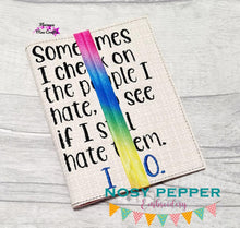 Load image into Gallery viewer, People I hate notebook cover (2 sizes available) machine embroidery design DIGITAL DOWNLOAD