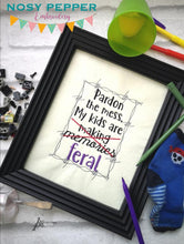 Load image into Gallery viewer, Feral machine embroidery design (4 sizes and 2 versions included) DIGITAL DOWNLOAD