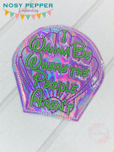 Load image into Gallery viewer, Where the People Aren&#39;t Coaster machine embroidery design DIGITAL DOWNLOAD