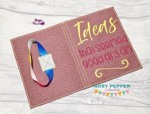 Ideas that seemed good at 3 am notebook cover (2 sizes available) machine embroidery design DIGITAL DOWNLOAD