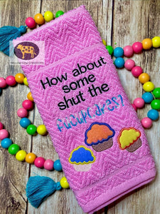 Fucupcakes applique machine embroidery design (5 sizes included) DIGITAL DOWNLOAD