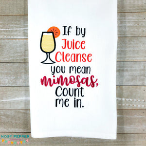 Juice Cleanse applique machine embroidery design (DIGITAL DOWNLOAD)