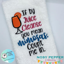 Load image into Gallery viewer, Juice Cleanse applique machine embroidery design (DIGITAL DOWNLOAD)
