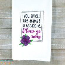 Load image into Gallery viewer, Drama and a headache machine embroidery design (4 sizes included) DIGITAL DOWNLOAD