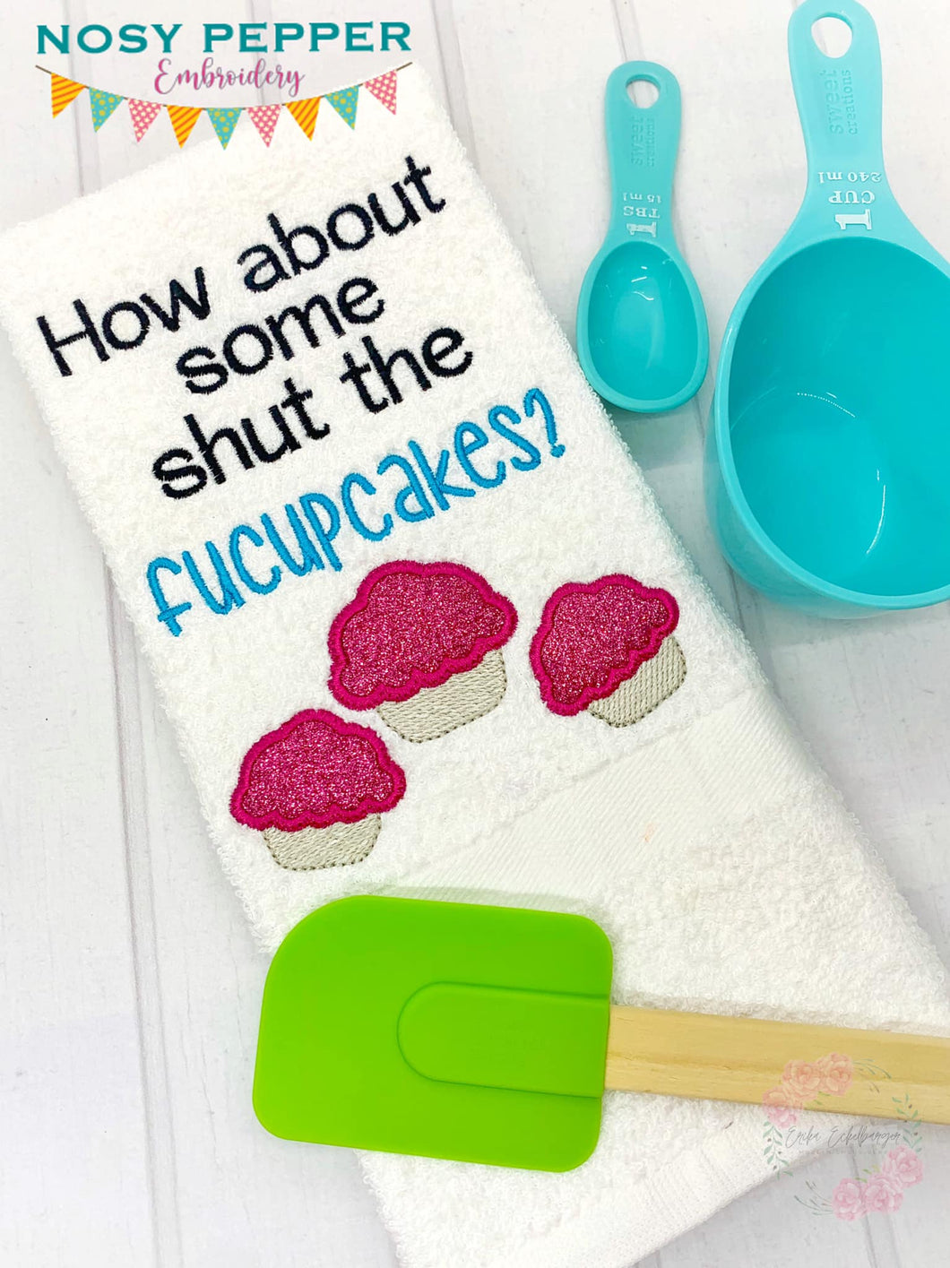 Fucupcakes applique machine embroidery design (5 sizes included) DIGITAL DOWNLOAD