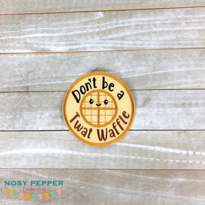 Twat waffle Patch design 4x4 machine embroidery design DIGITAL DOWNLOAD
