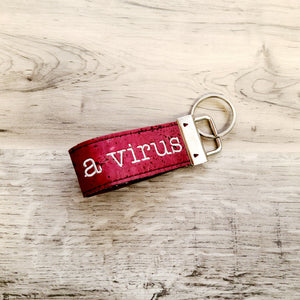 Hate is a virus key fob and bookmark set machine embroidery design DIGITAL DOWNLOAD