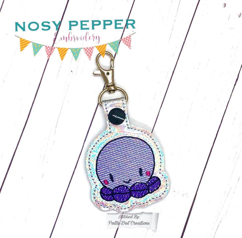 Octopi snap tab (single and multi files included) machine embroidery design DIGITAL DOWNLOAD