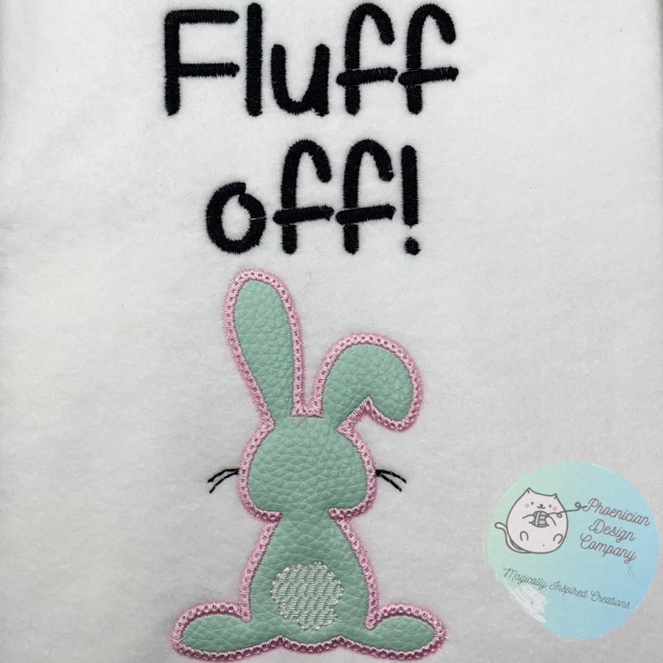 Fluff off Applique machine embroidery design (4 sizes included) DIGITAL DOWNLOAD