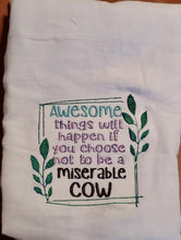 Load image into Gallery viewer, Miserable Cow machine embroidery design (4 sizes included) DIGITAL DOWNLOAD