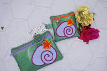 Load image into Gallery viewer, Shell Applique set (includes snap tab, charms, bookmark, 4x4 ITH Bag &amp; 5x7 ITH Bag) machine embroidery design DIGITAL DOWNLOAD