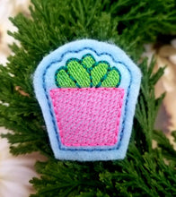Load image into Gallery viewer, Plant Feltie machine embroidery design (single &amp; multi file included) DIGITAL DOWNLOAD