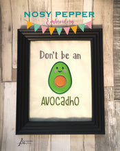 Load image into Gallery viewer, AvocadHo Applique machine embroidery design (5 sizes included) DIGITAL DOWNLOAD
