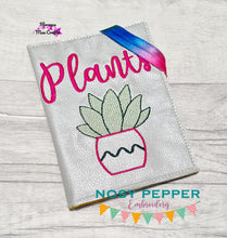 Load image into Gallery viewer, Plants Notebook Cover 2 sizes available machine embroidery design DIGITAL DOWNLOAD