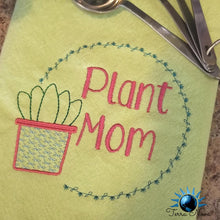 Load image into Gallery viewer, Plant mom machine embroidery design (5 sizes included) DIGITAL DOWNLOAD