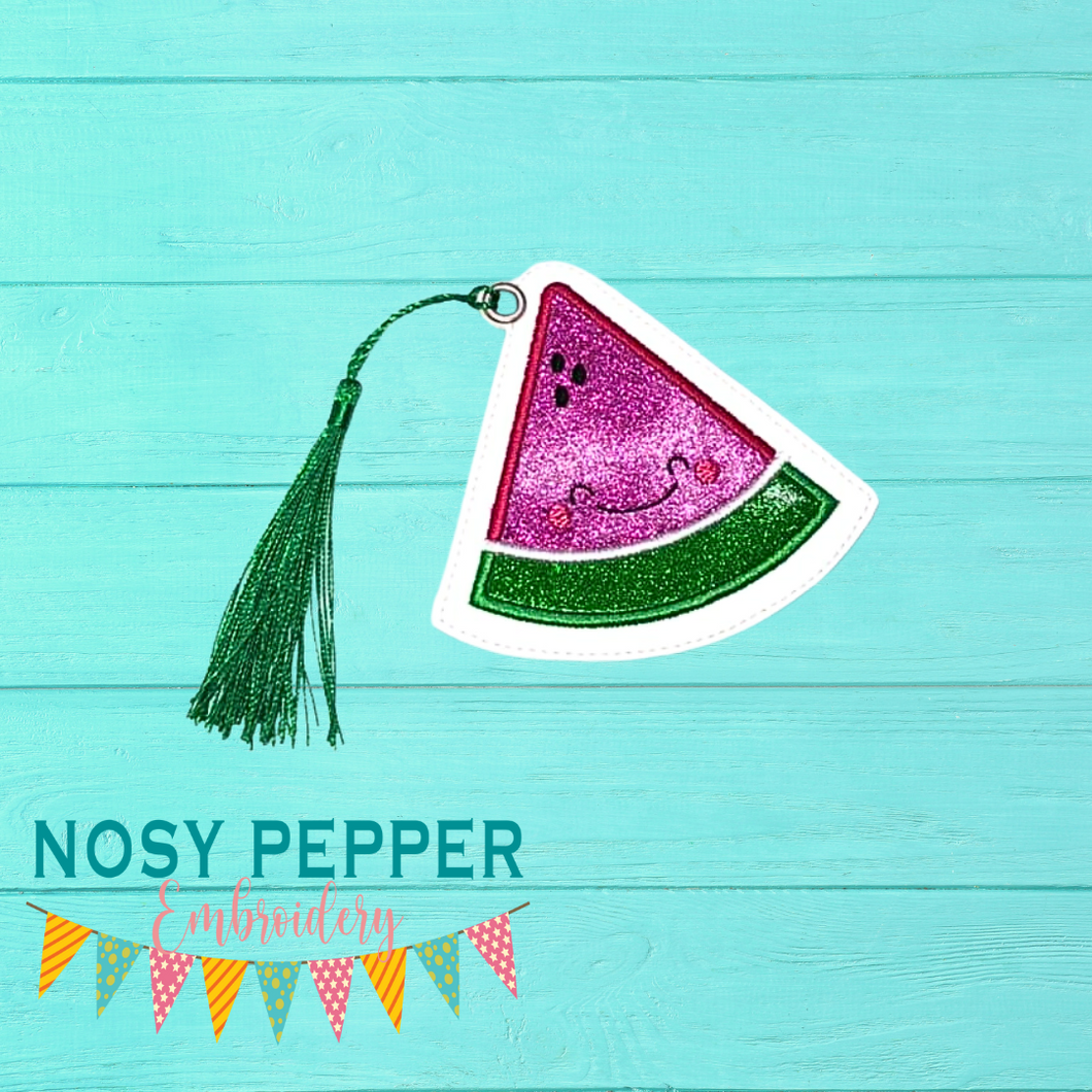 Watermelon Applique Bookmark 4x4 machine embroidery design DIGITAL DOWNLOAD