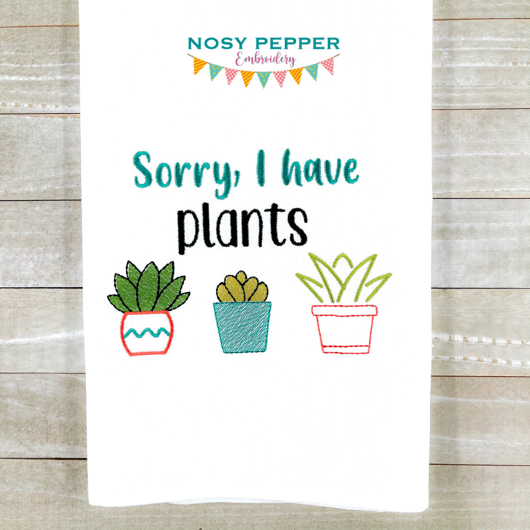 Sorry, I have plants machine embroidery design (5 sizes included) DIGITAL DOWNLOAD